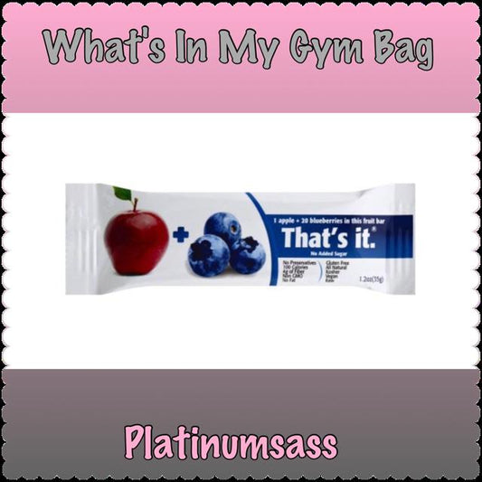 Gym Bag Monday - That's It Bars