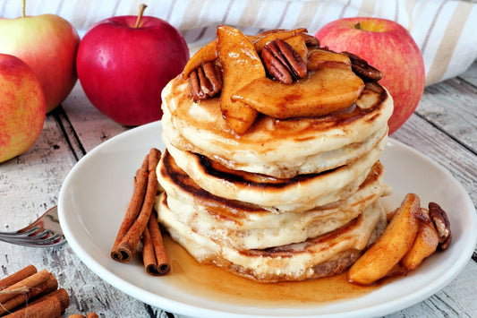 Apple Cinnamon Protein Pancakes