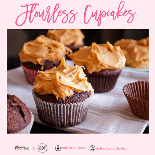 Flourless Brownie Cupcakes With Peanut Butter Frosting