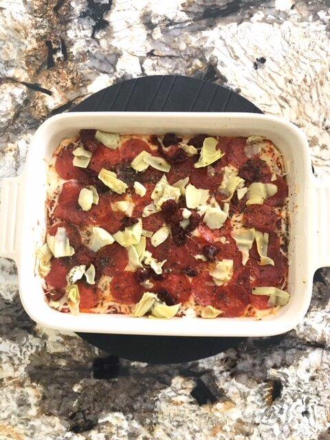 Keto Pepperoni Pizza