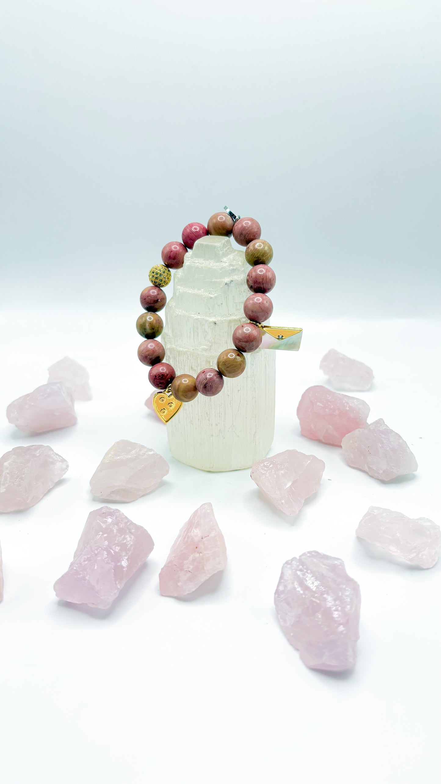 Love Letter Rose Rhodonite Crystal Bracelet