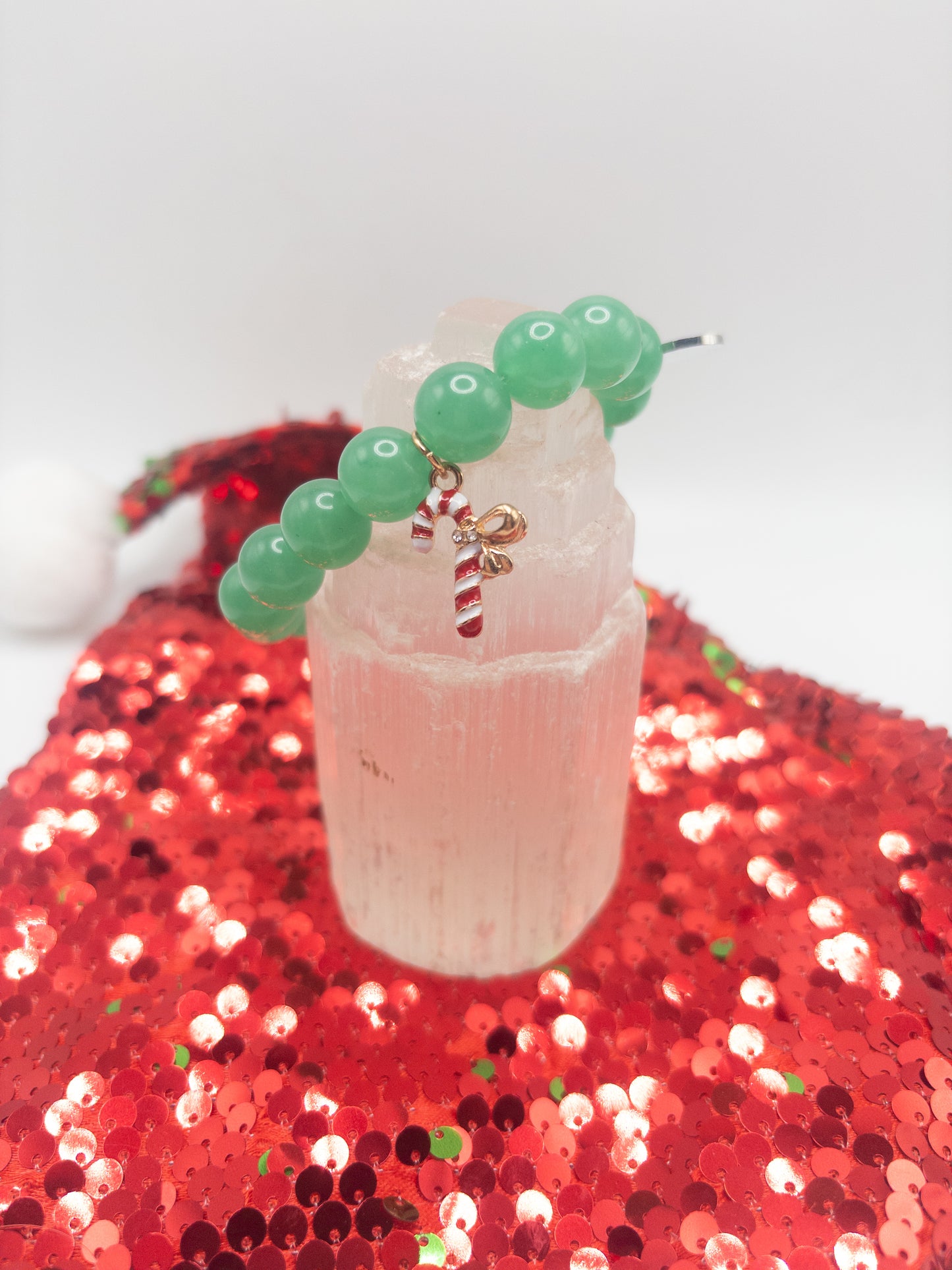 Green Merry Christmas Crystal Bracelets