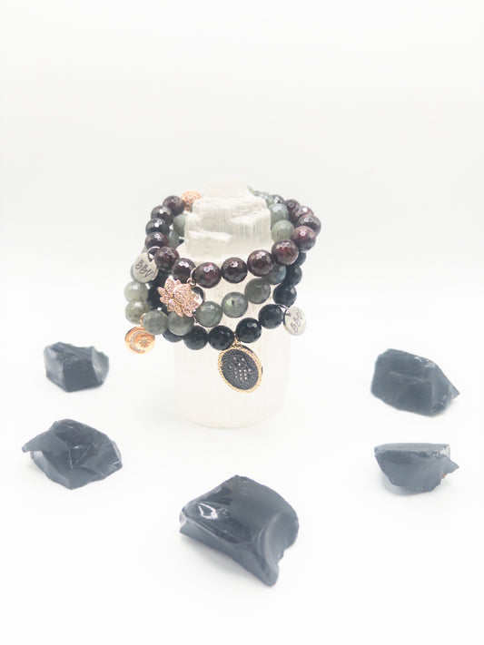 BBV Luxe The Ultimate Protection Crystal Bracelet Stack
