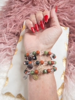 Cinco De Mayo Inspired Charm Crystal Bracelet Stack