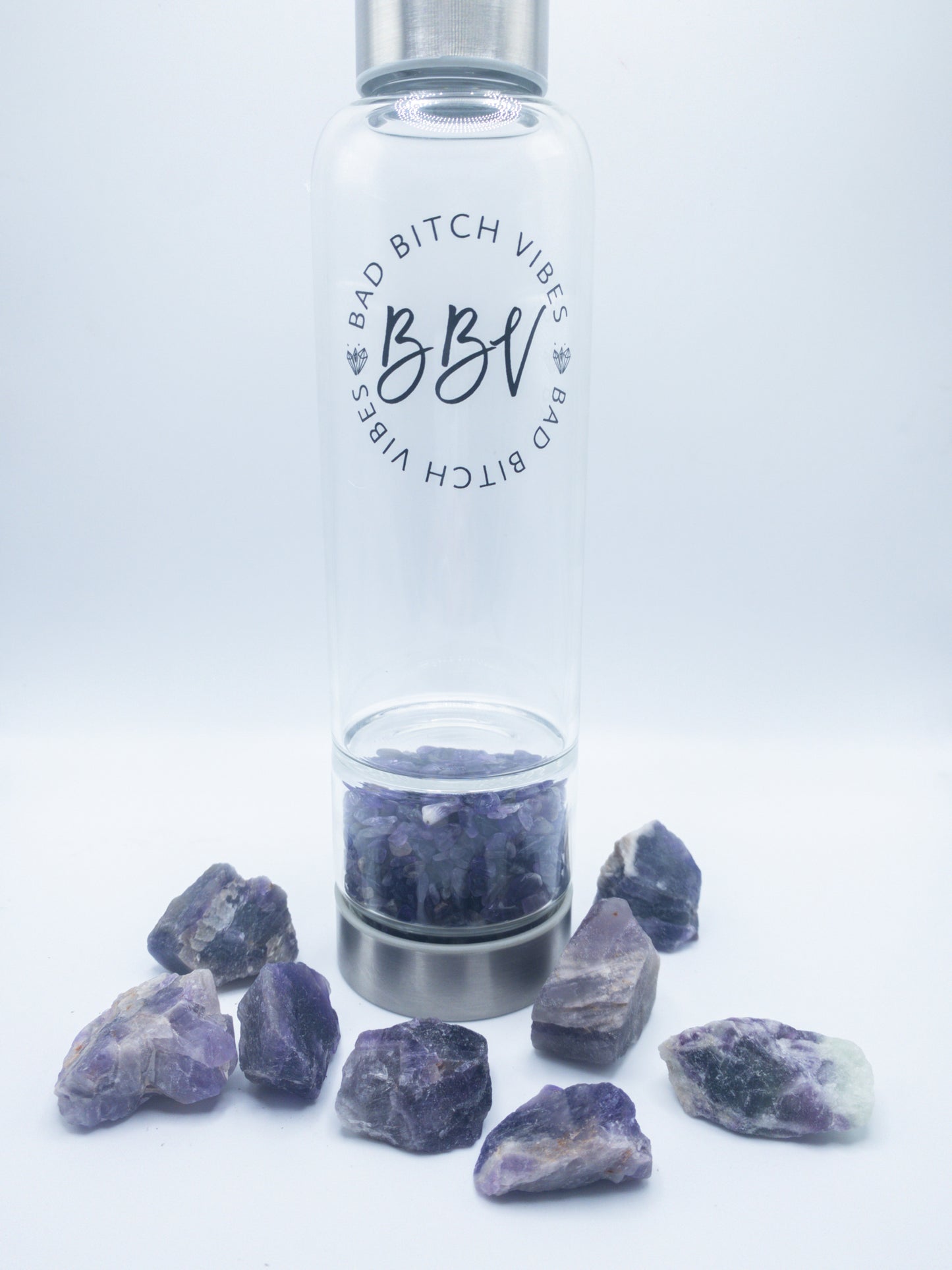 Amethyst Crystal Infused Water Bottle