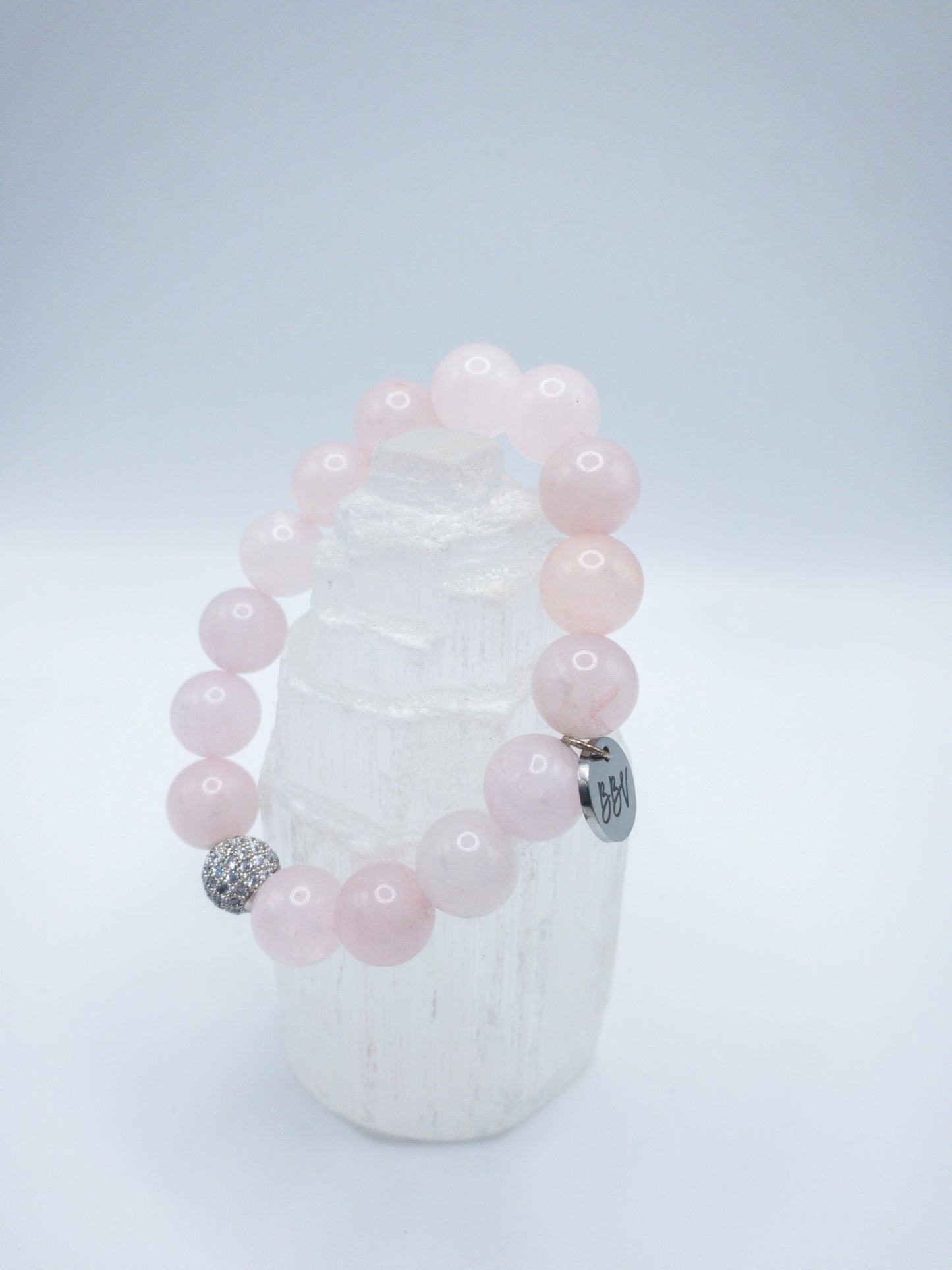 Rose Quartz Crystal Bracelet Set
