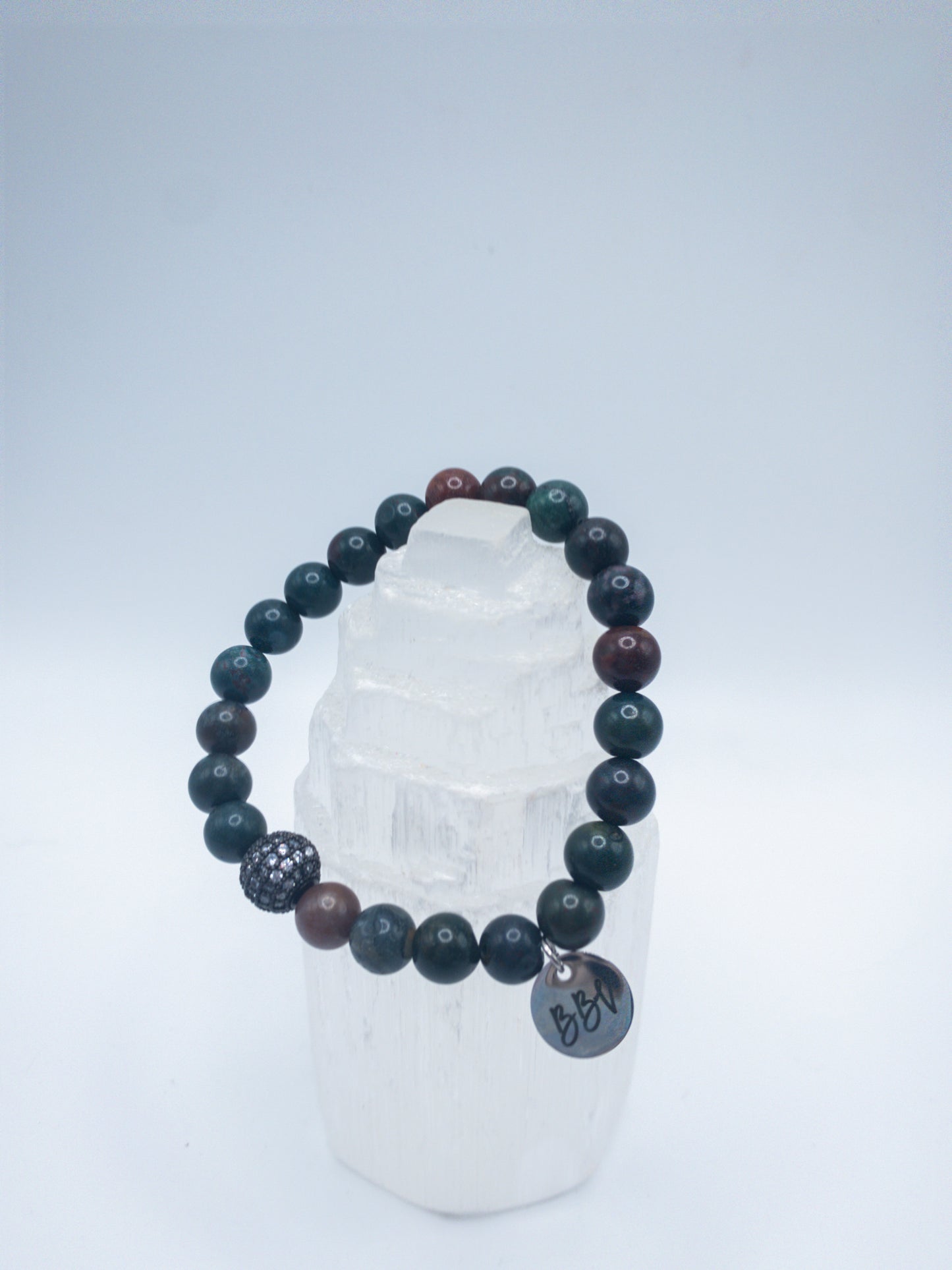 Bloodstone Crystal Stacker Bracelet