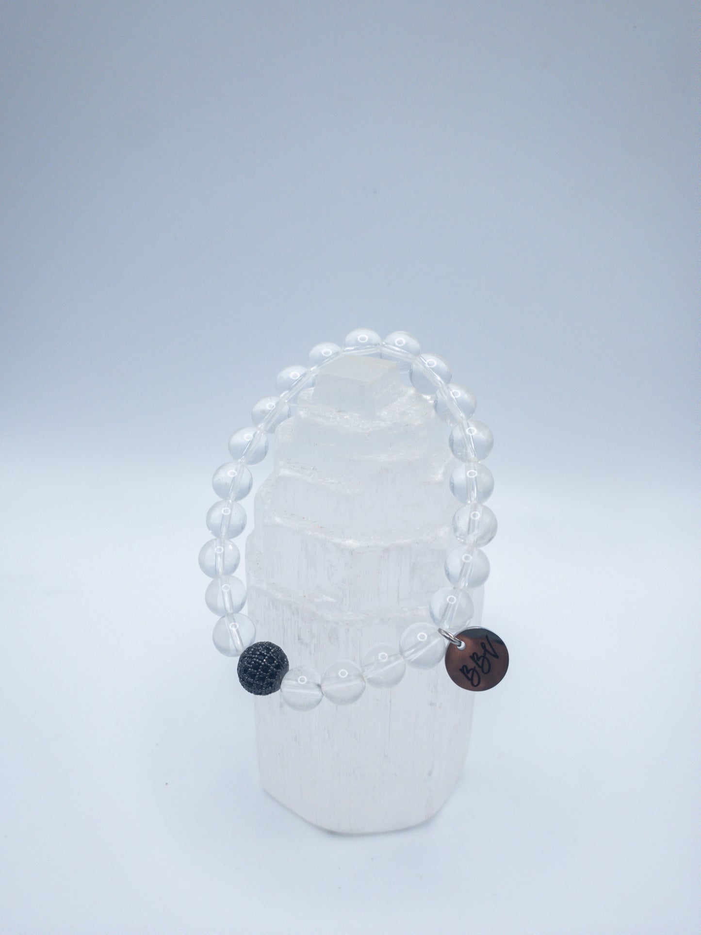 Clear Quartz Crystal Stacker Bracelet