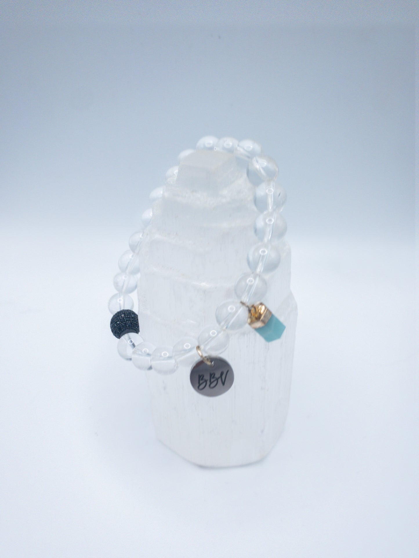 Clear Quartz Crystal Bracelet Set - 8mm