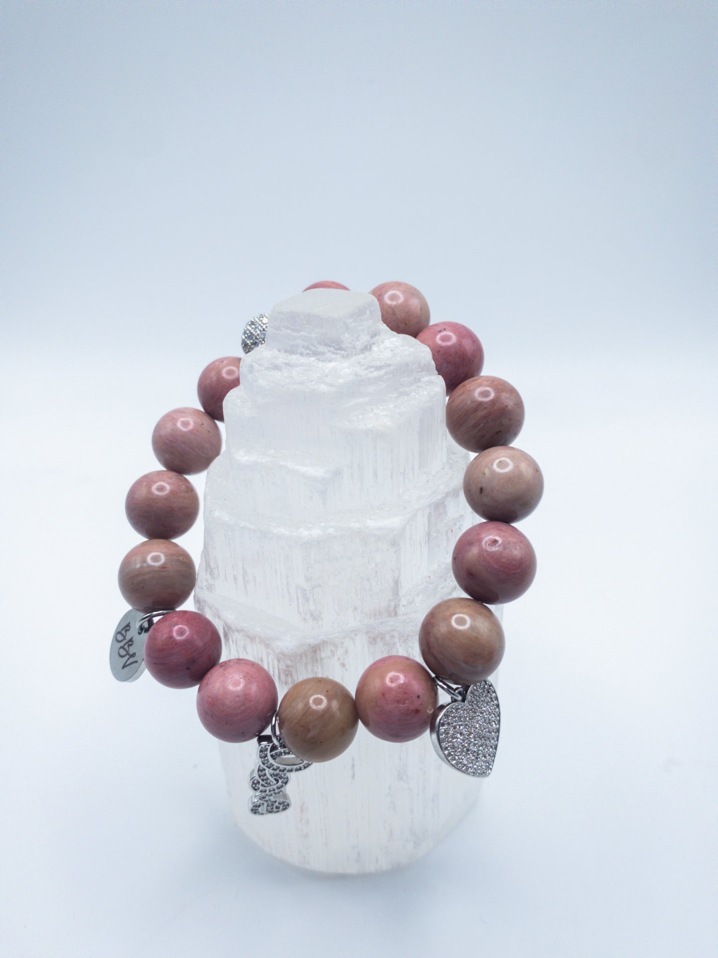 Limited Edition Rose Rhodonite Crystal Bracelet