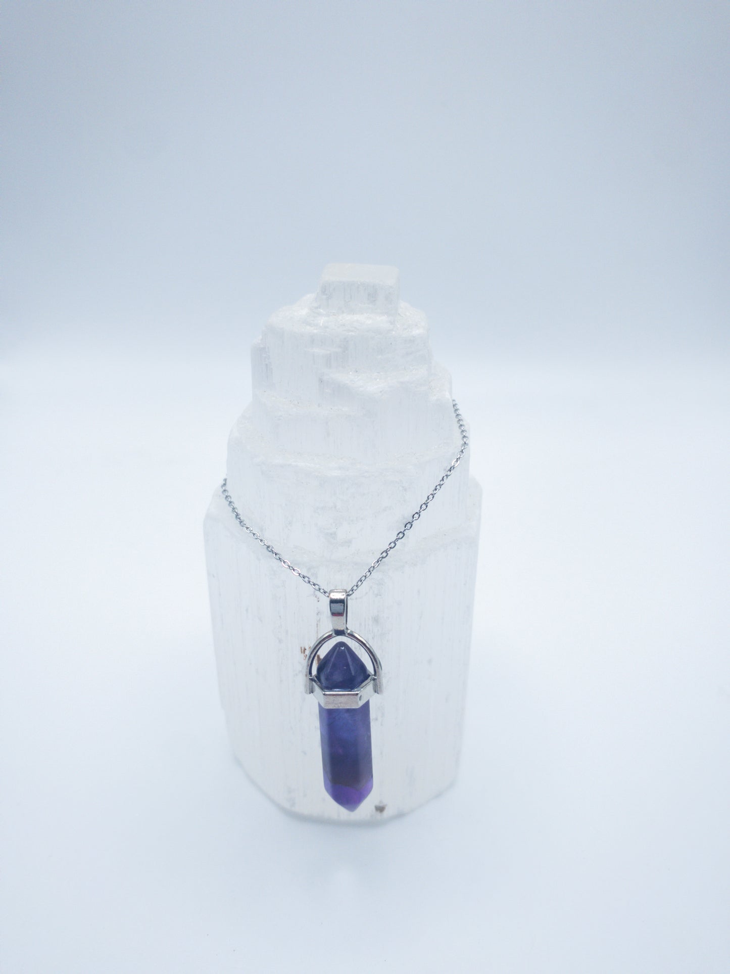 Amethyst Crystal Point Necklace