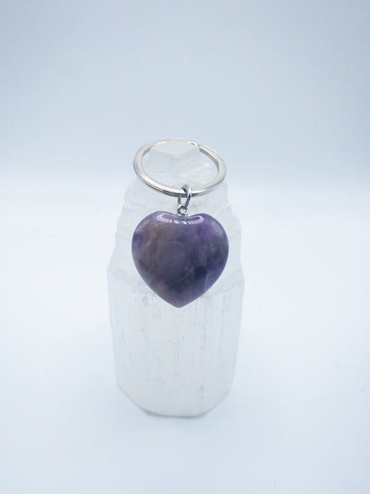 Heart Shaped Crystal Key Ring