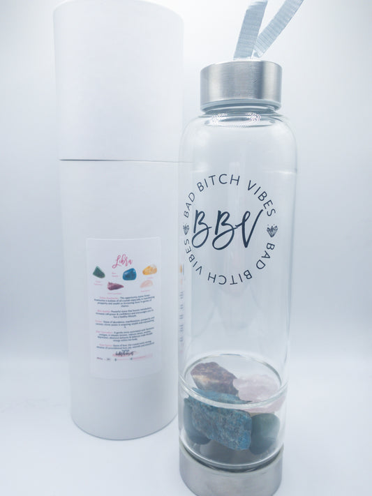 Libra Zodiac Crystal Infused Water Bottle