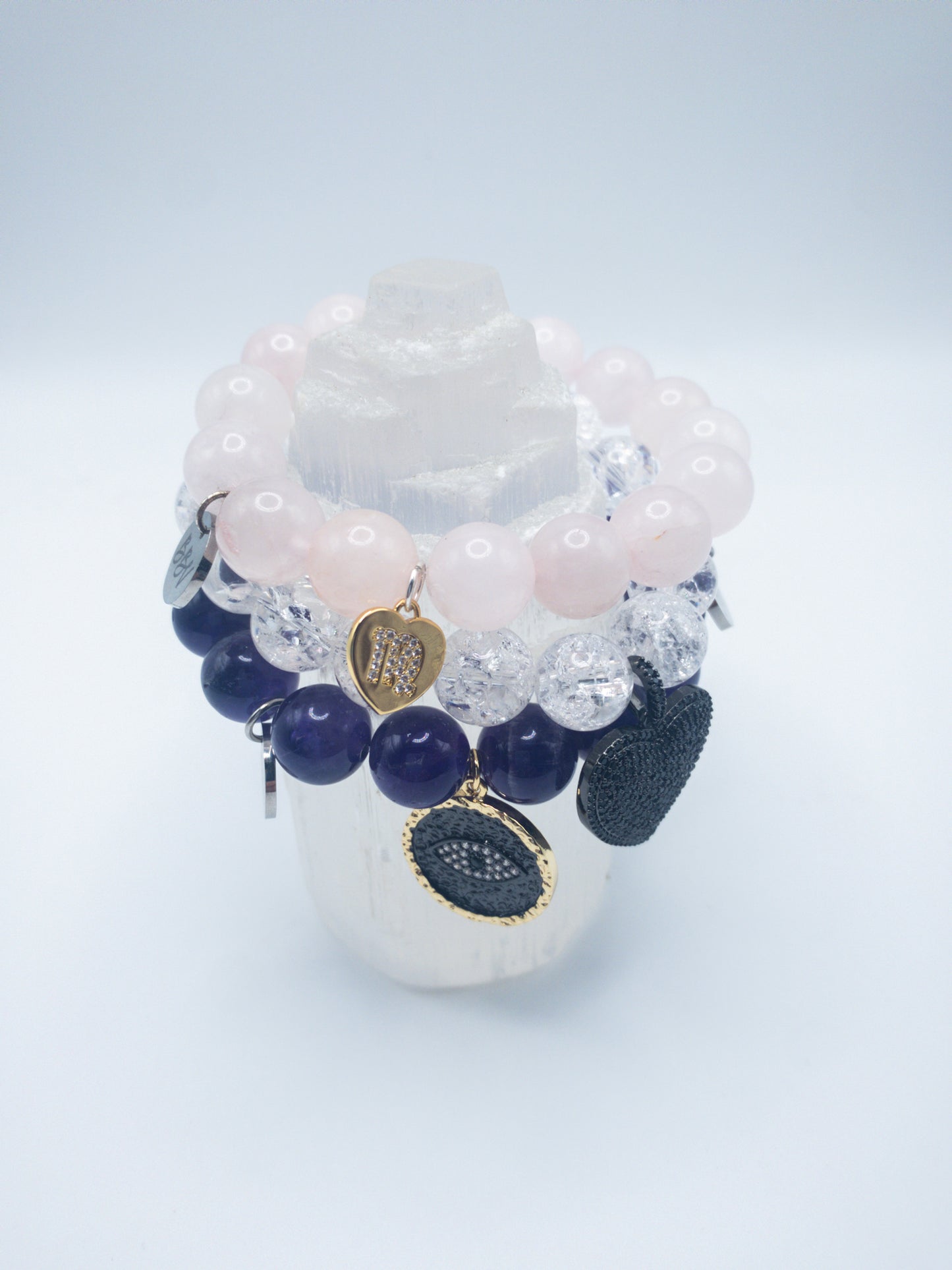 Virgo Zodiac Crystal Bracelet Stack