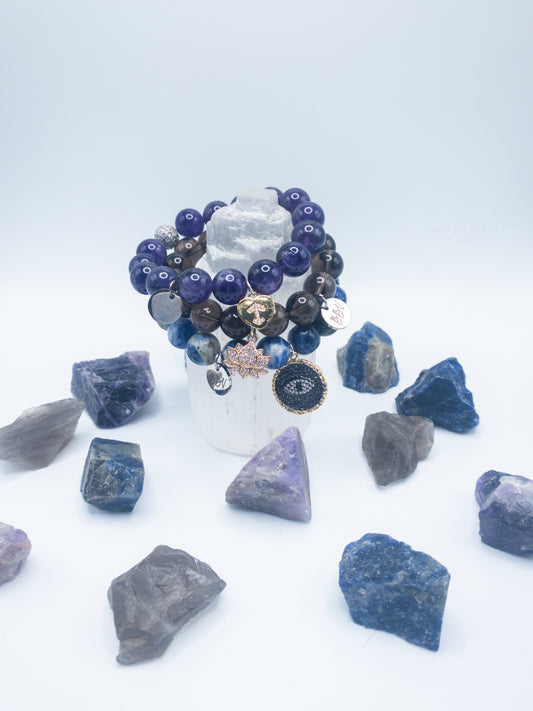 Sagittarius Zodiac Crystal Bracelet Stack