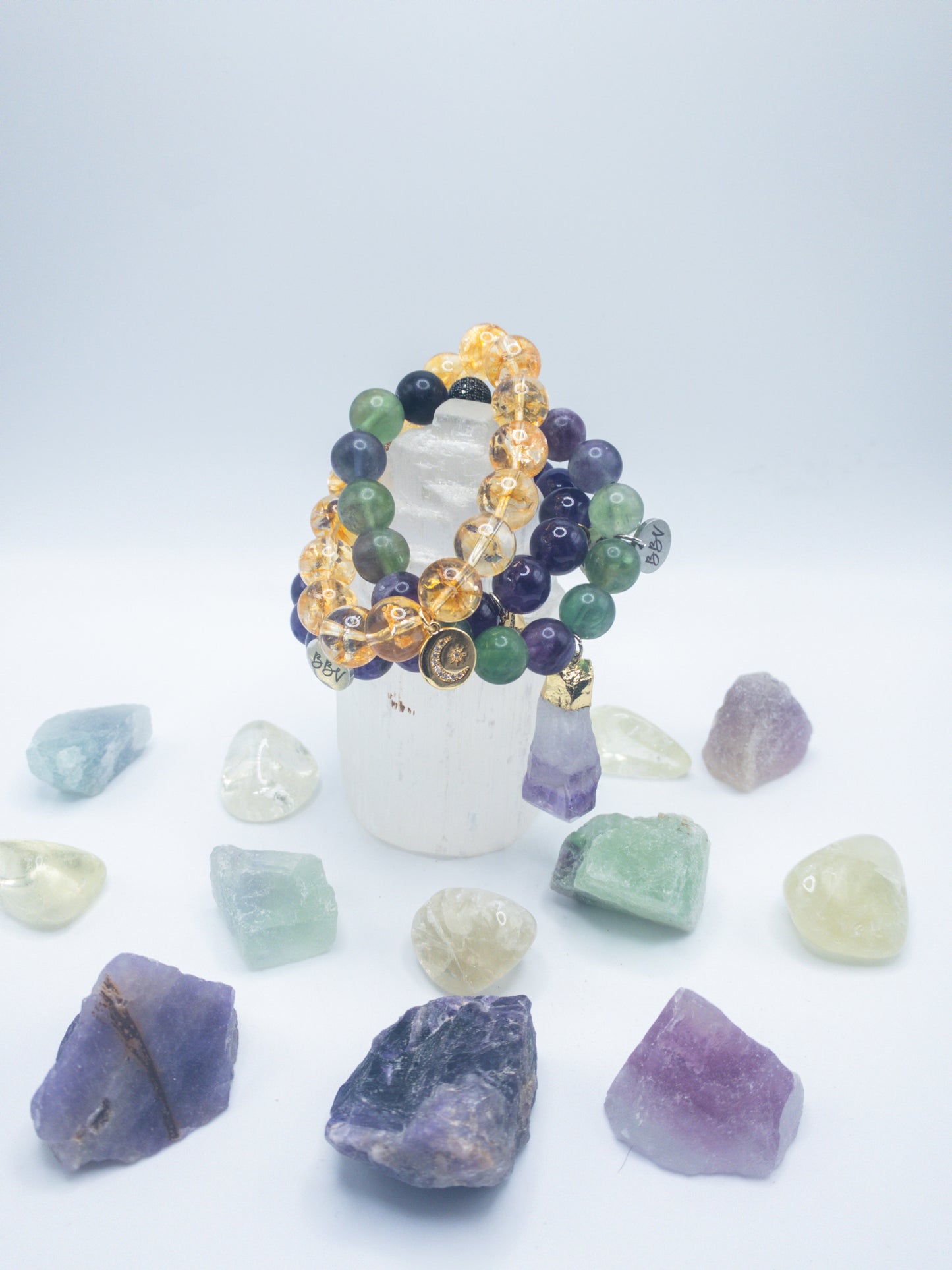 Capricorn Zodiac Crystal Bracelet Stack
