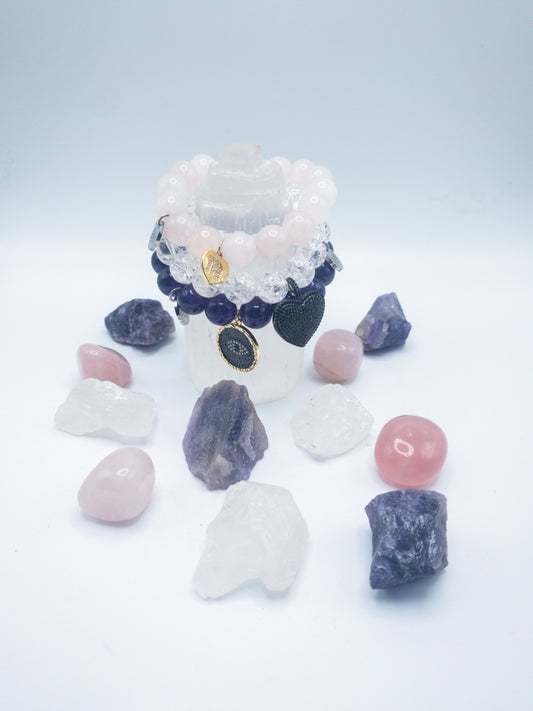 Virgo Zodiac Crystal Bracelet Stack