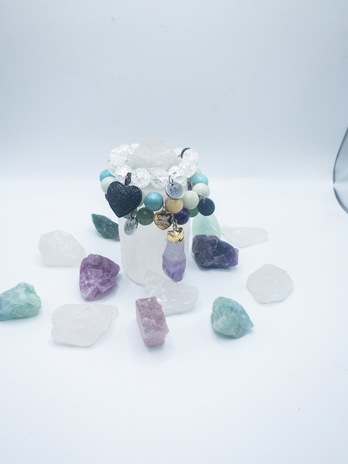 Pisces Zodiac Crystal Bracelet Stack