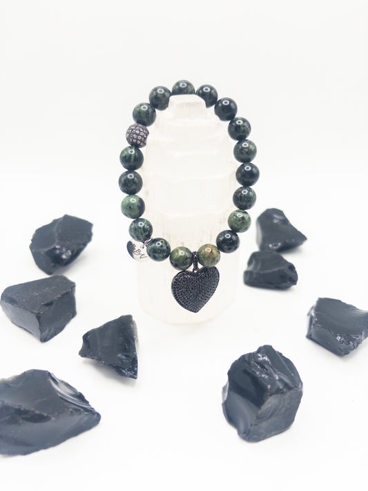 Kambaba Jasper Crystal Bracelet