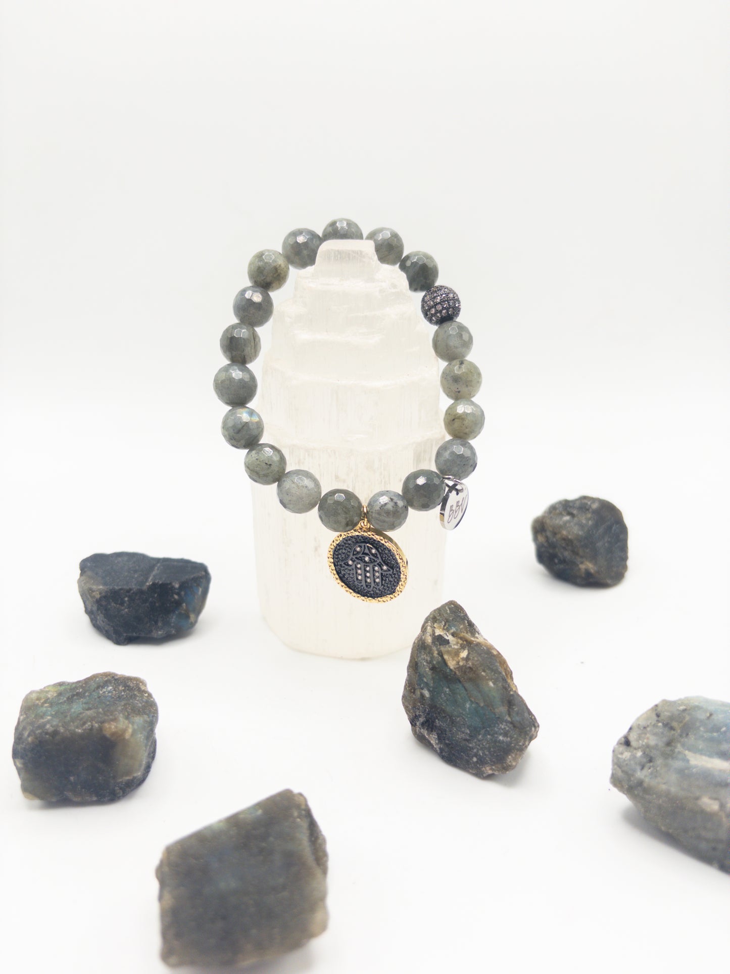 BBV Luxe Faceted Labradorite Crystal Bracelet
