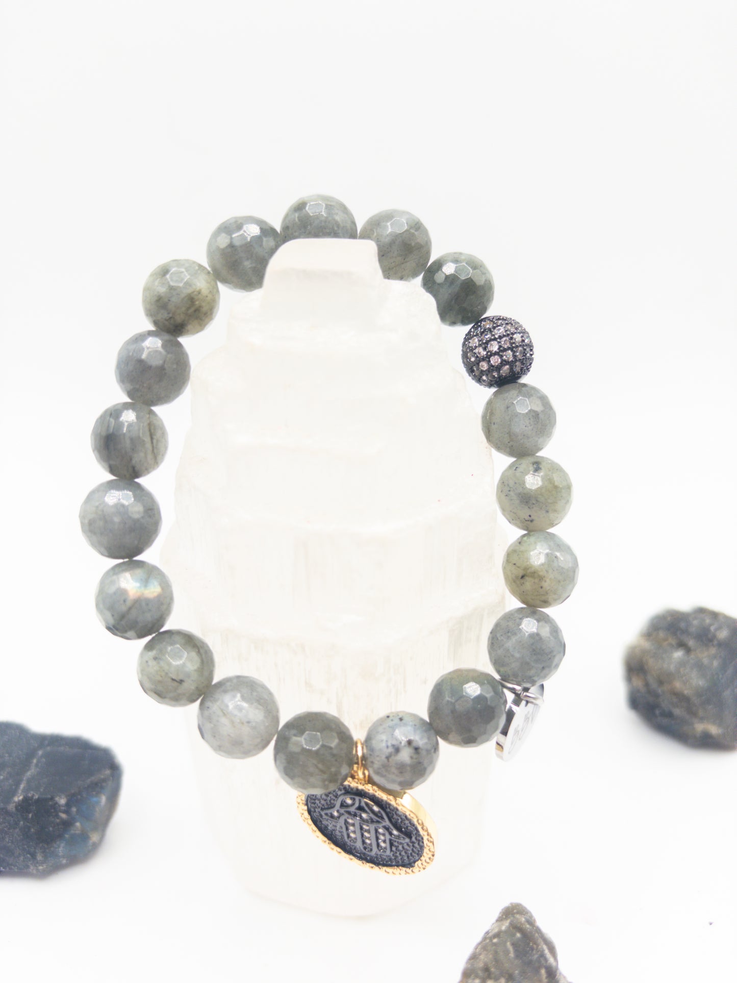 BBV Luxe Faceted Labradorite Crystal Bracelet