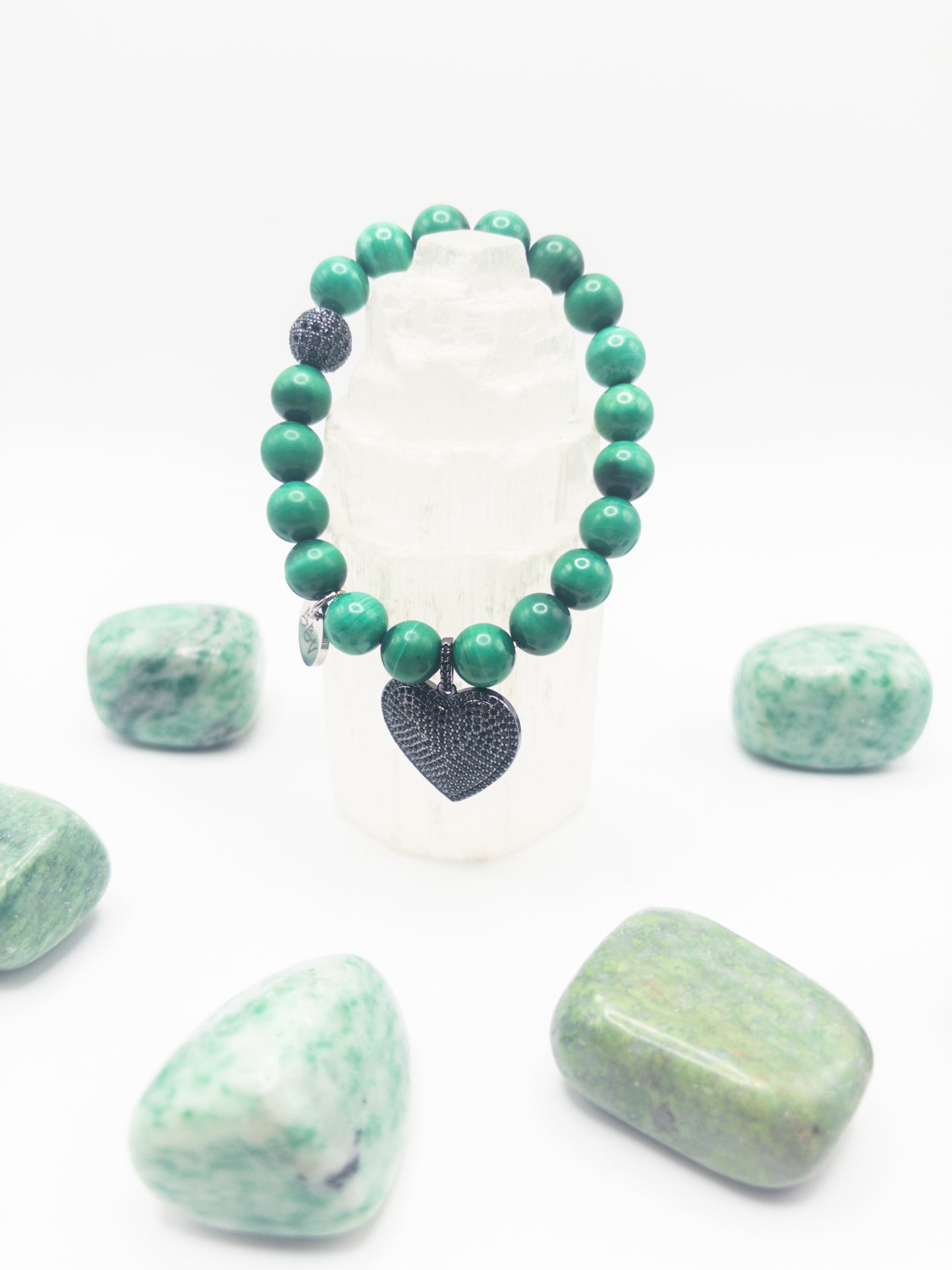 BBV Luxe Malachite Crystal Bracelet