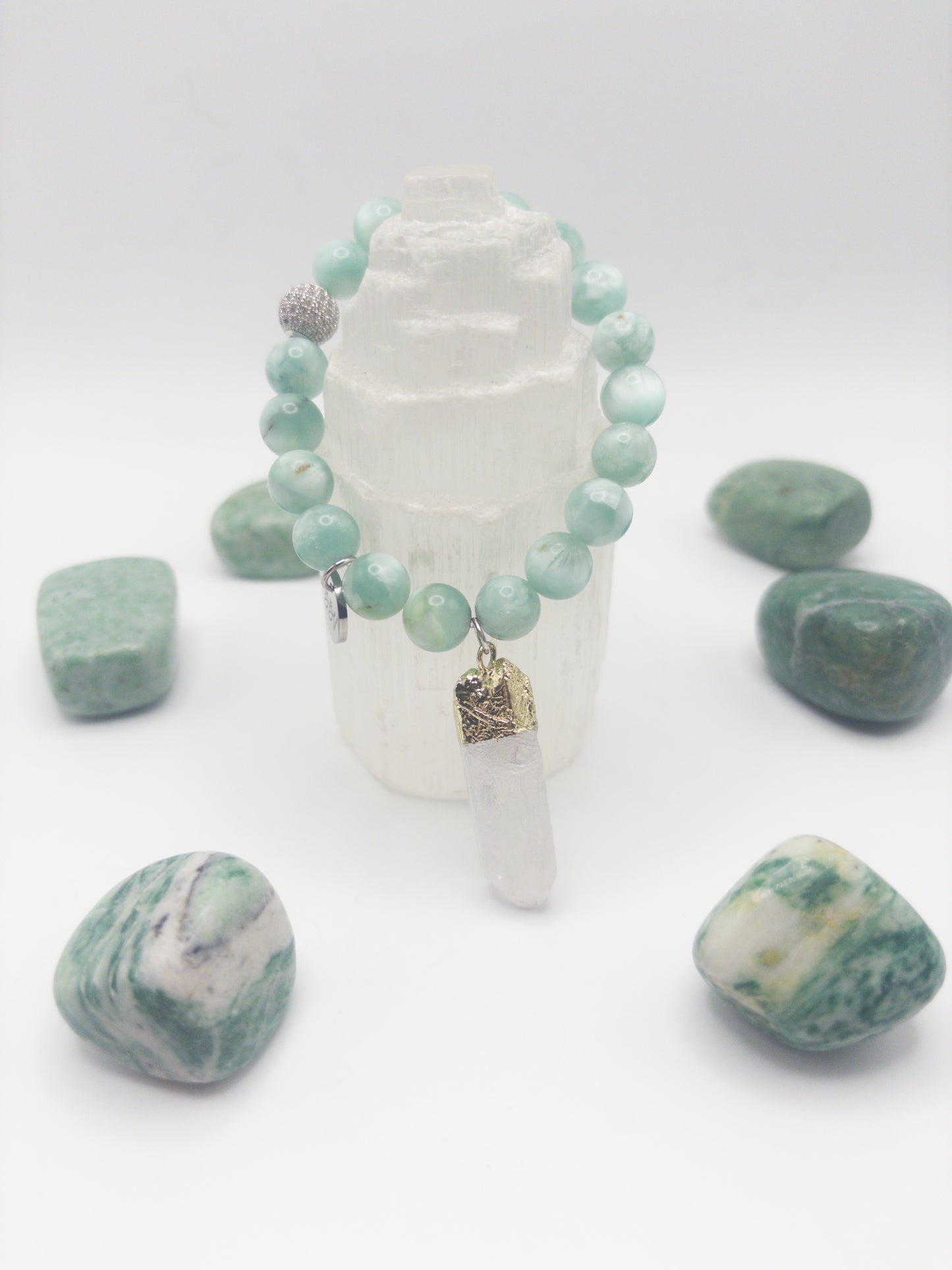 Green Moonstone Crystal Bracelet