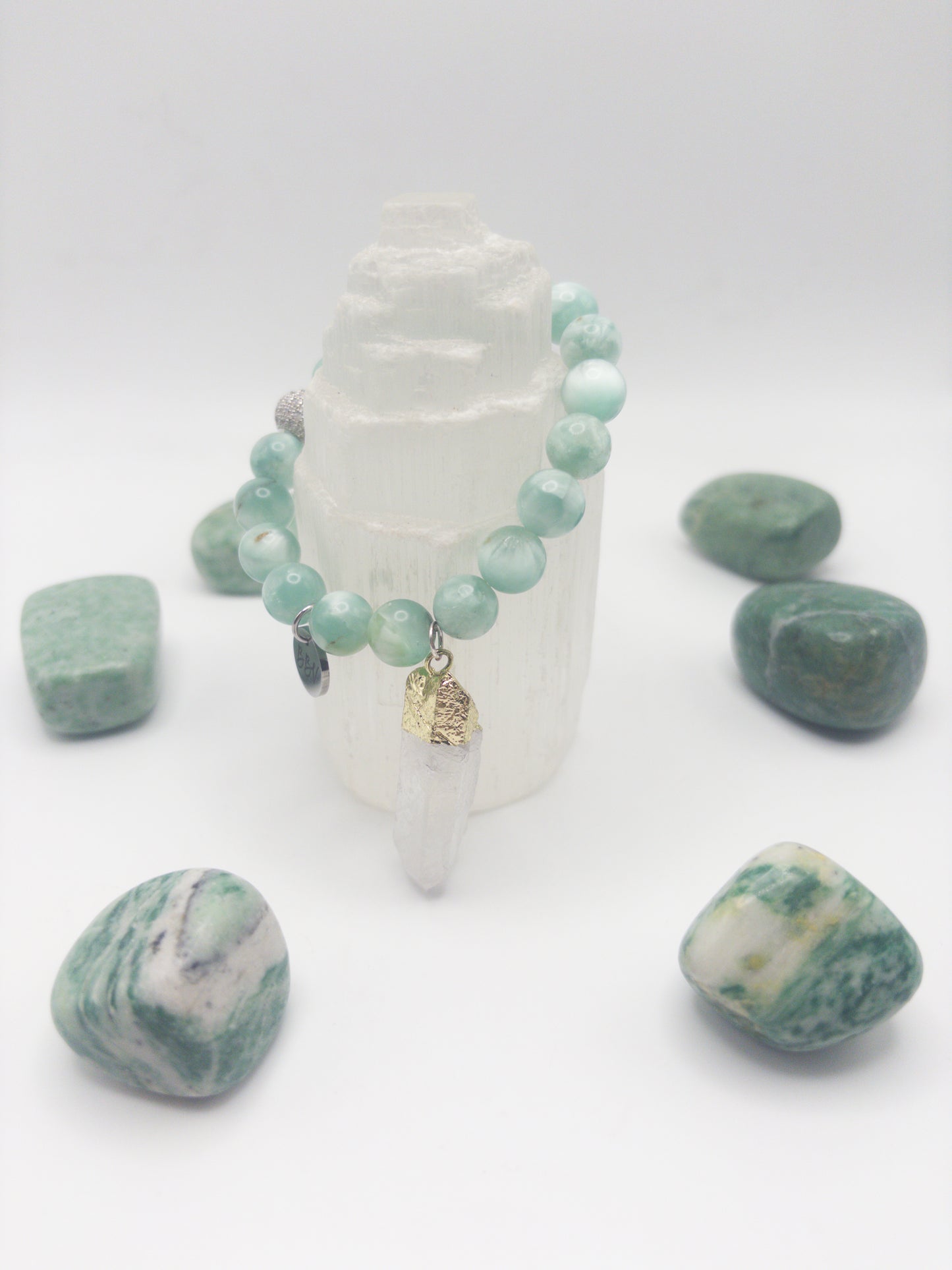 Green Moonstone Crystal Bracelet