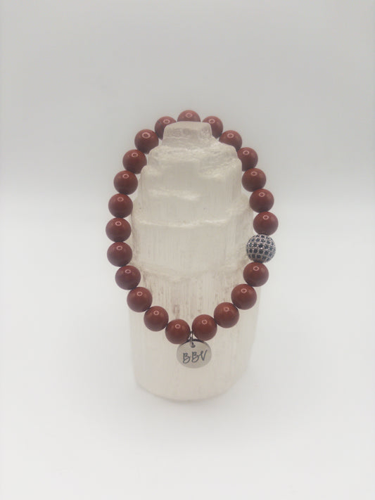 Red Jasper Crystal Stacker  Bracelet