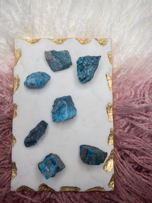 Rough Blue Apatite Loose Stone