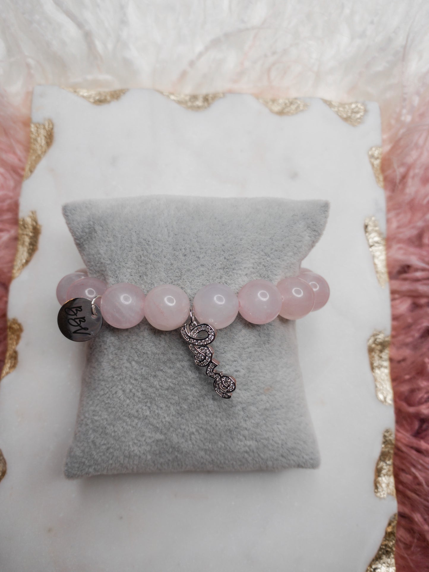 Rose Quartz Crystal Love Bracelet