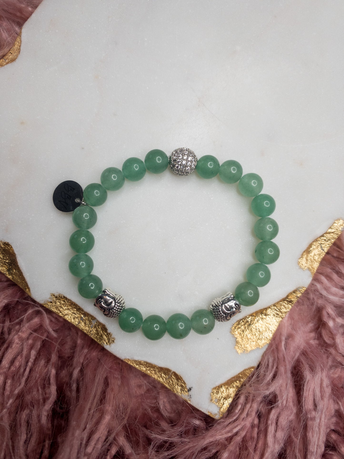 Green Aventurine Buddha Crystal Bracelet