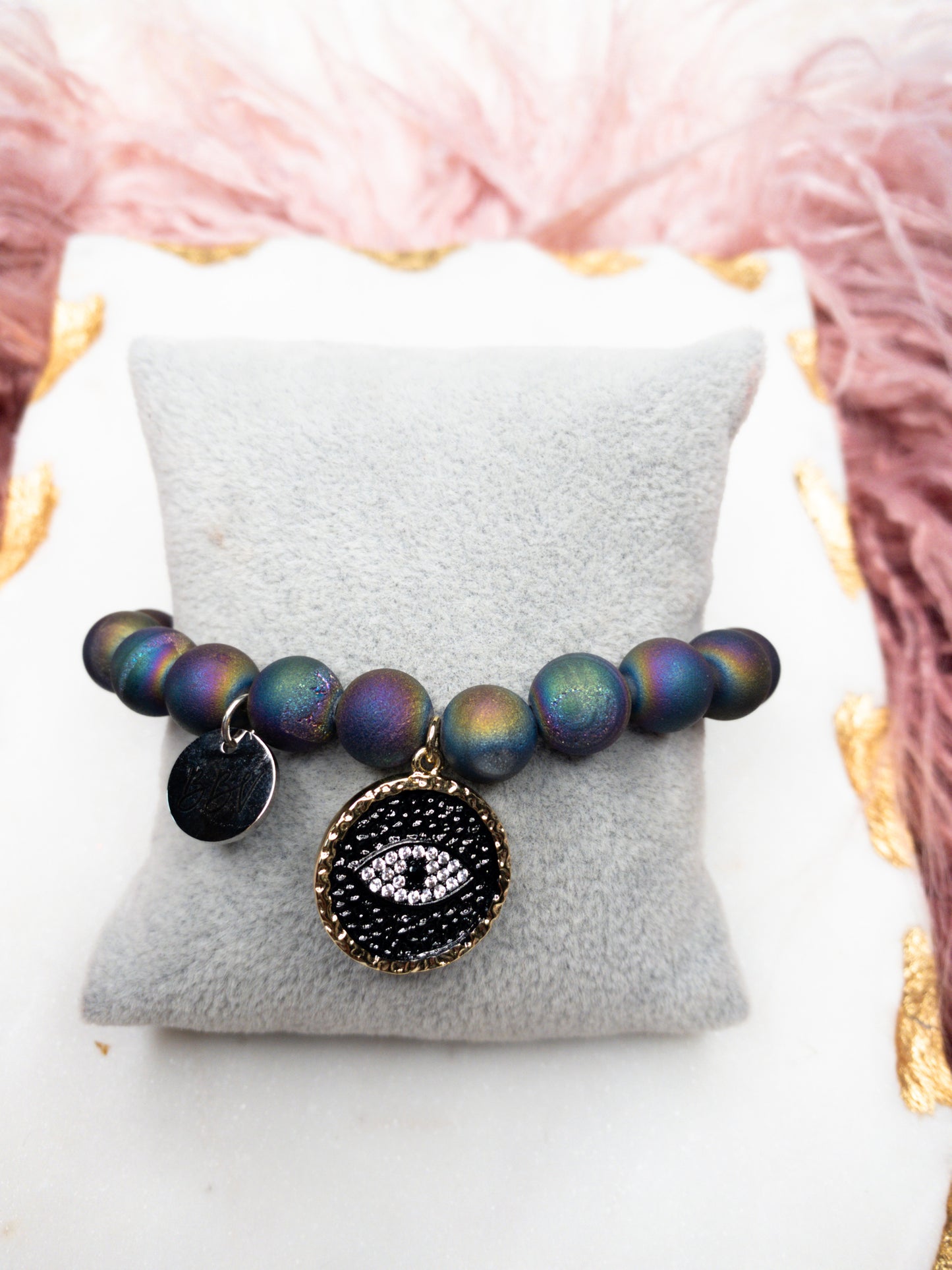 Rainbow Druzzy Agate Crystal Bracelet