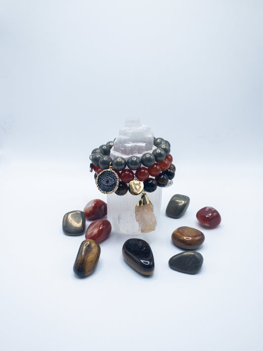 Taurus Zodiac Crystal Bracelet Stack