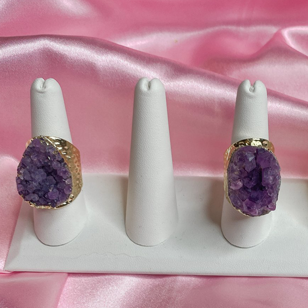 Amethyst Druzzy Ring