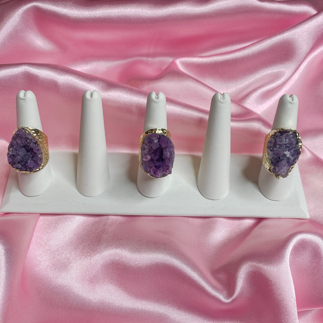 Amethyst Druzzy Ring