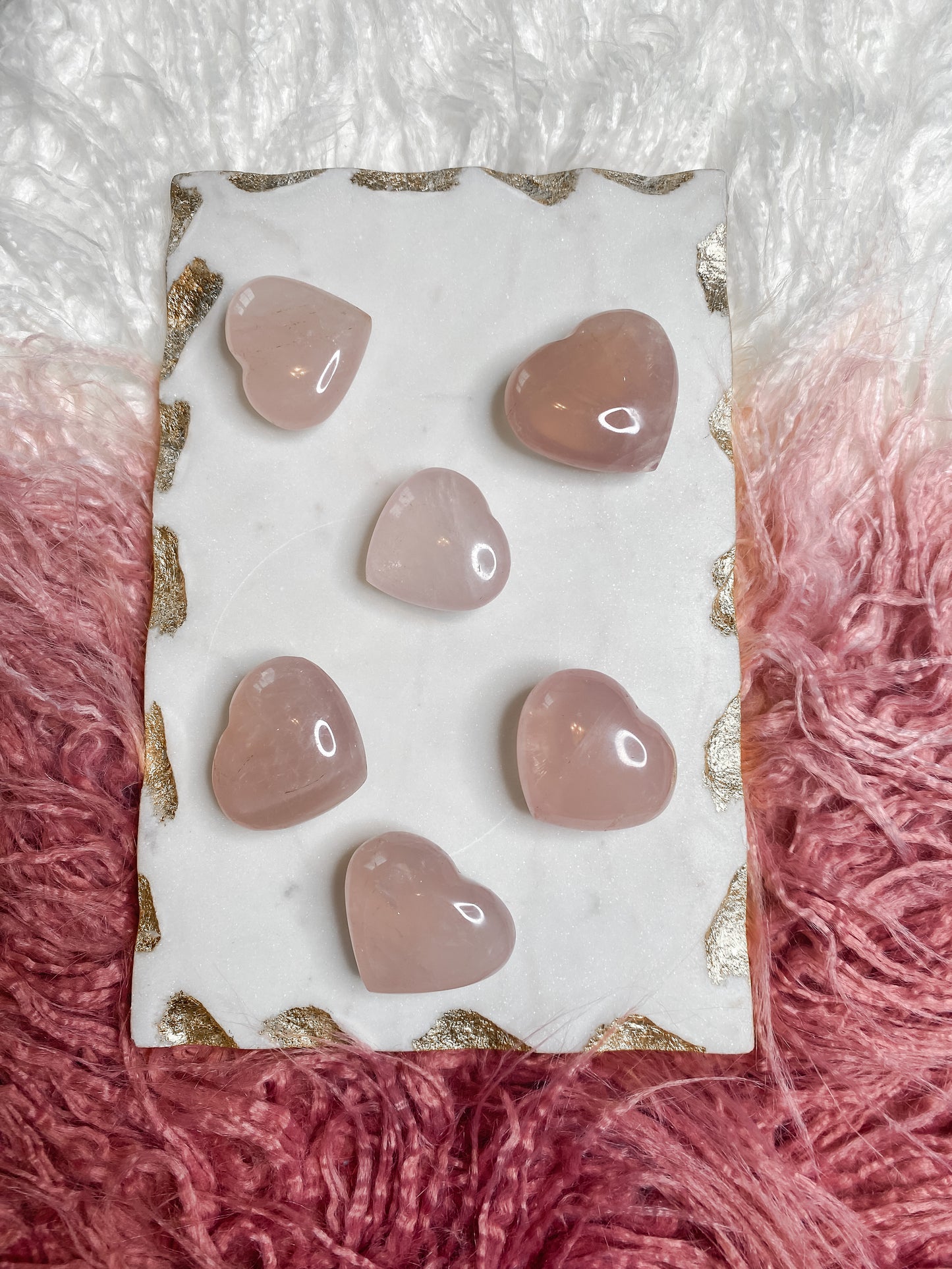 Rose Quartz Heart Crystals