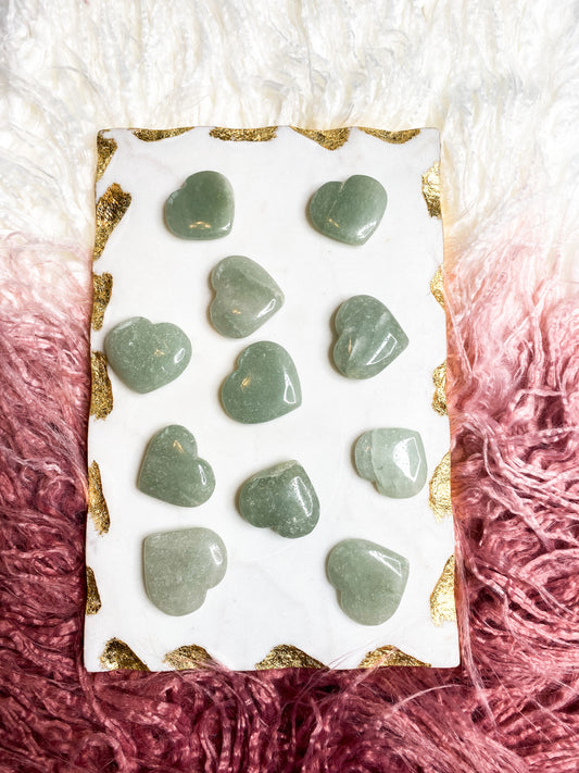 Green Aventurine Heart Shaped Crystals