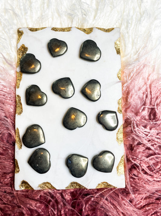 Pyrite Heart Shaped Crystals