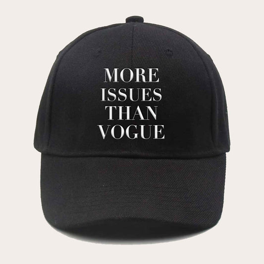 More Issues Than Vogue Black Ball Cap