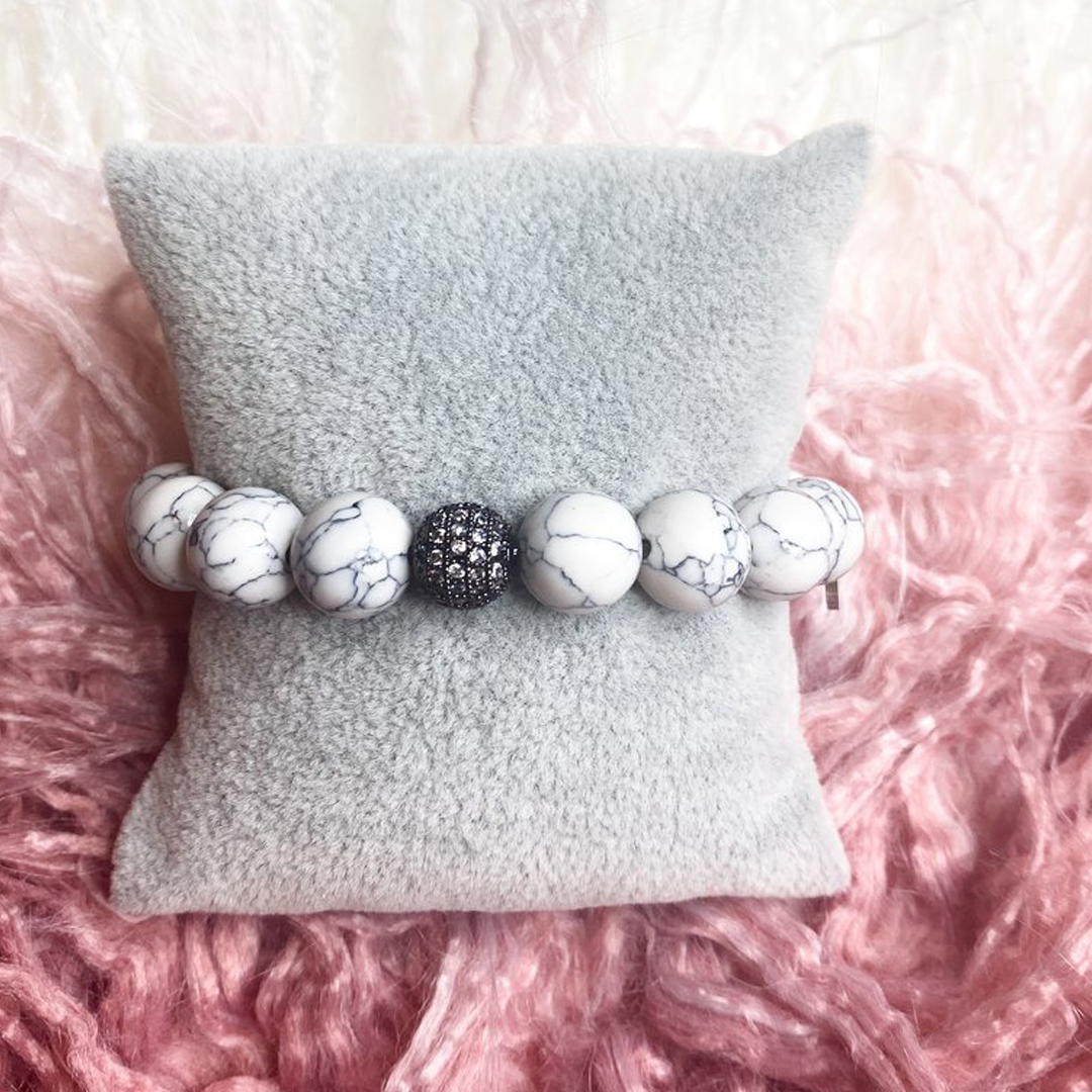 White Howlite Crystal Bracelet