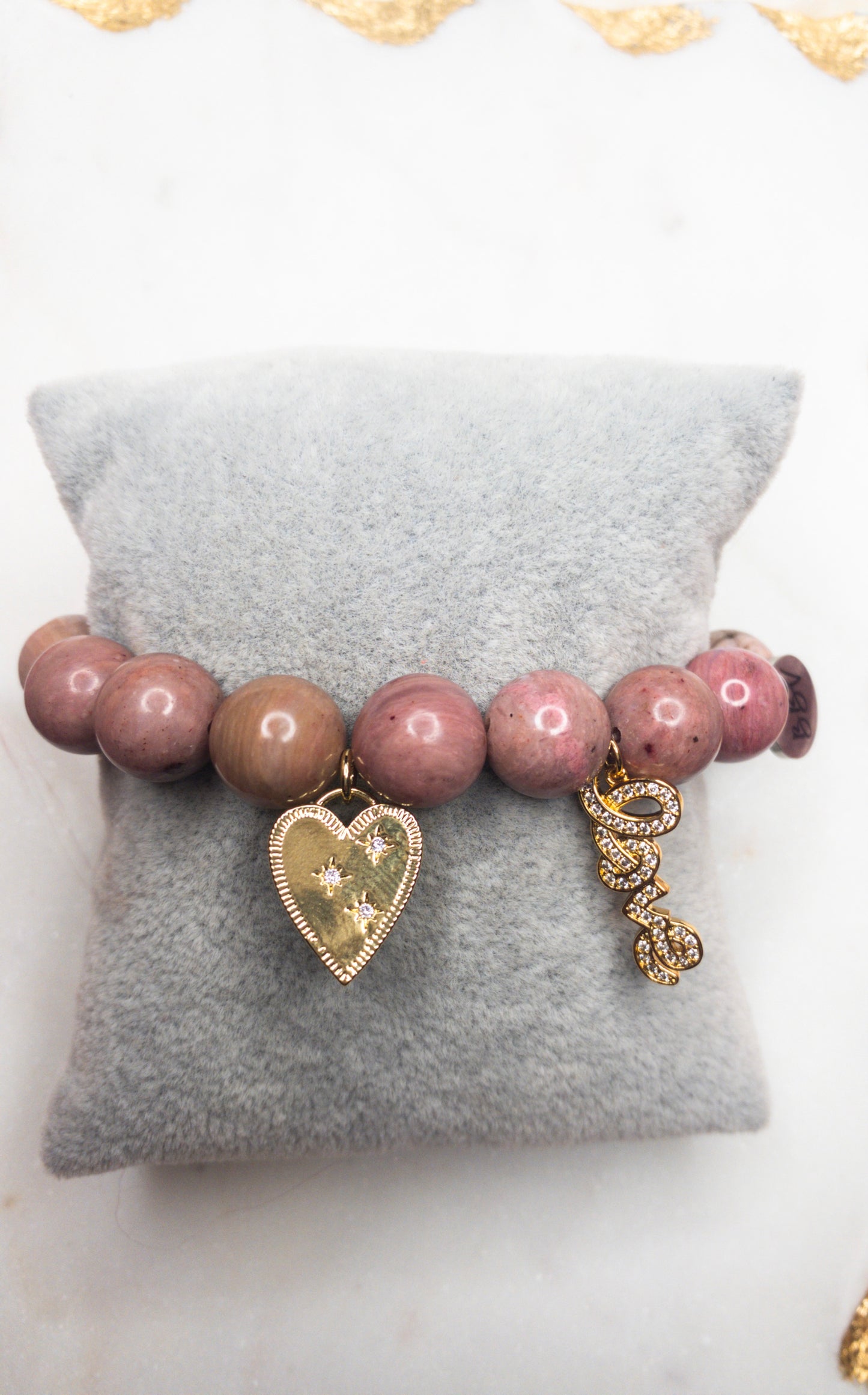 Limited Edition Rose Rhodonite Crystal Bracelet