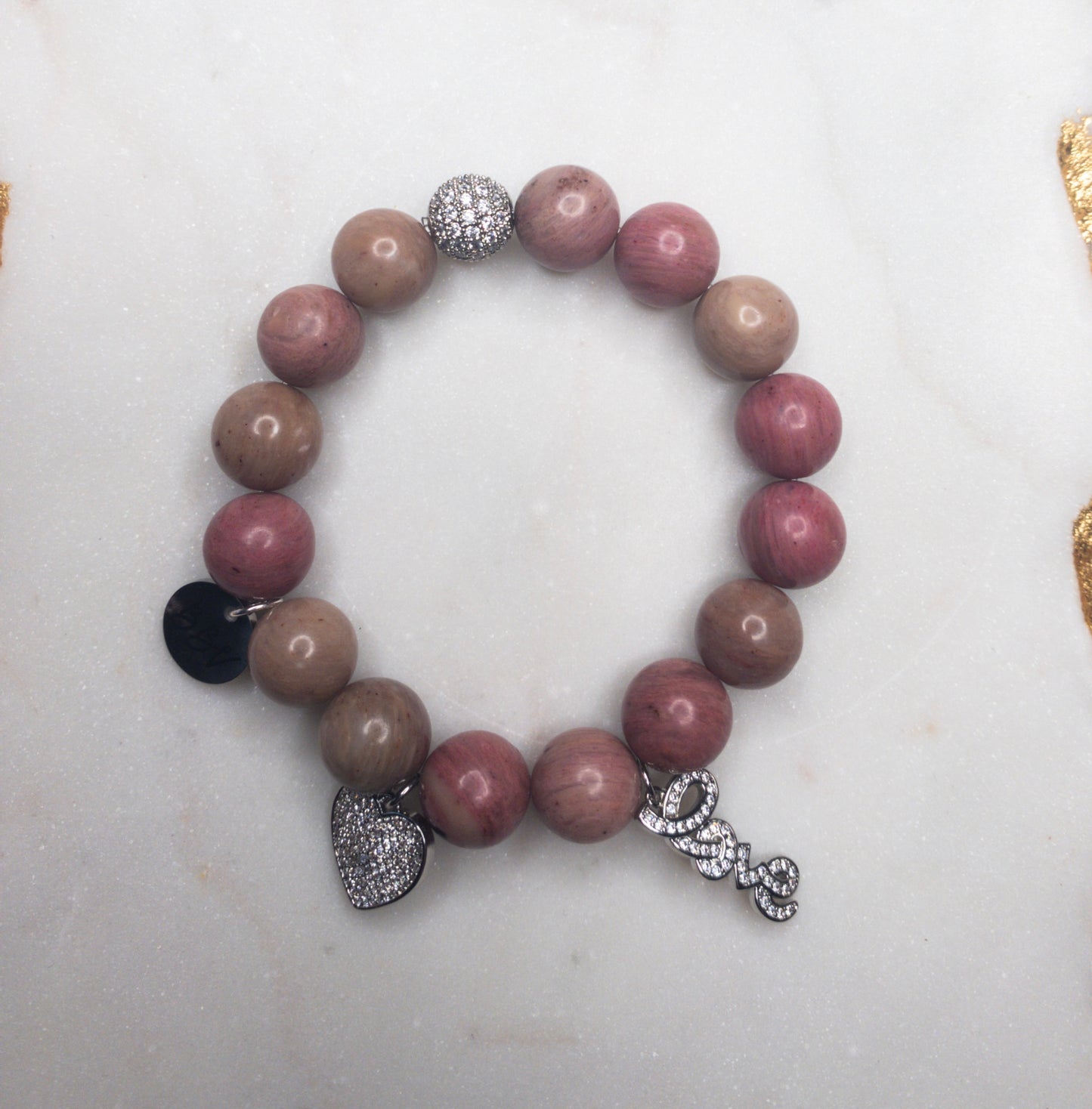 Limited Edition Rose Rhodonite Crystal Bracelet