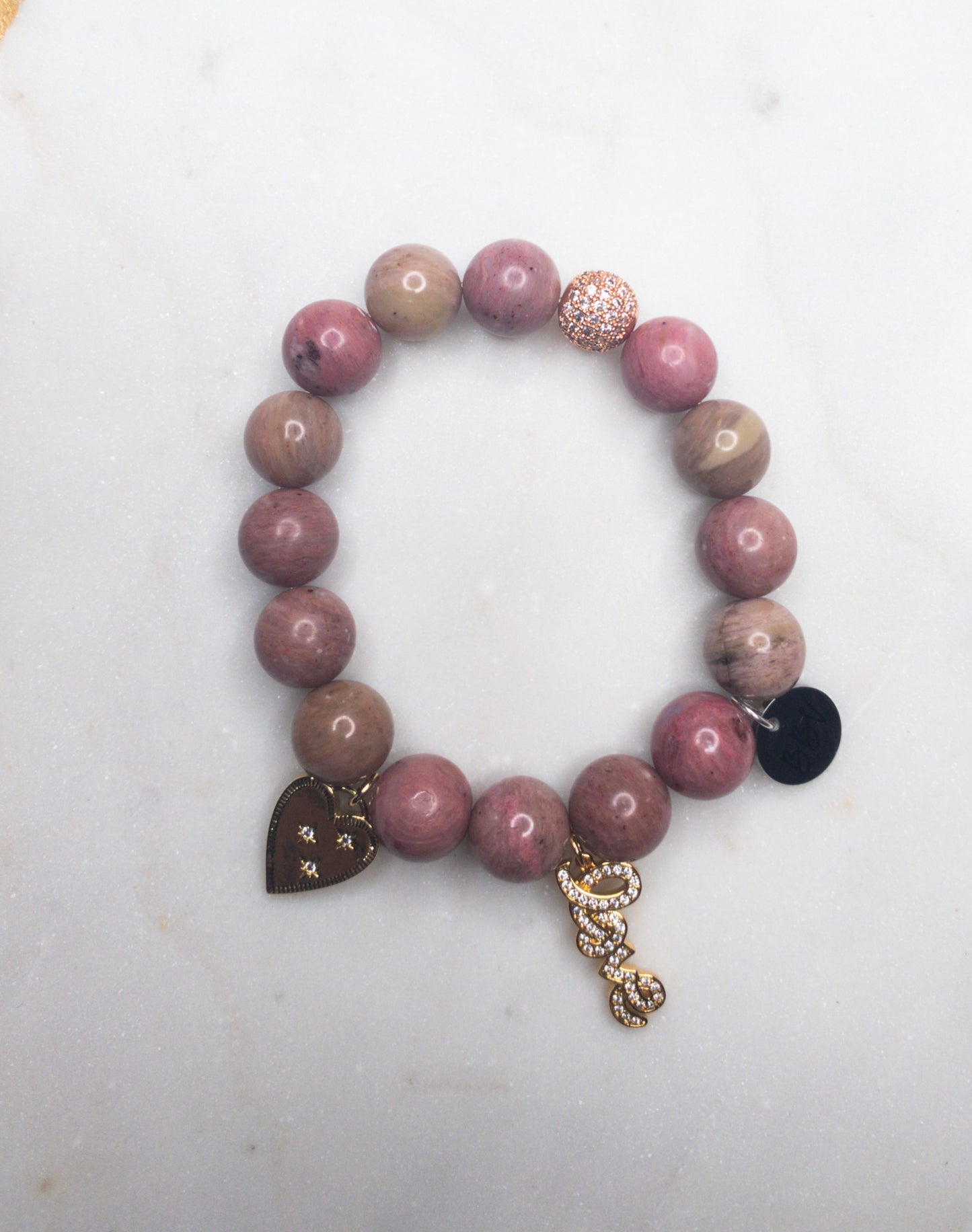 Limited Edition Rose Rhodonite Crystal Bracelet
