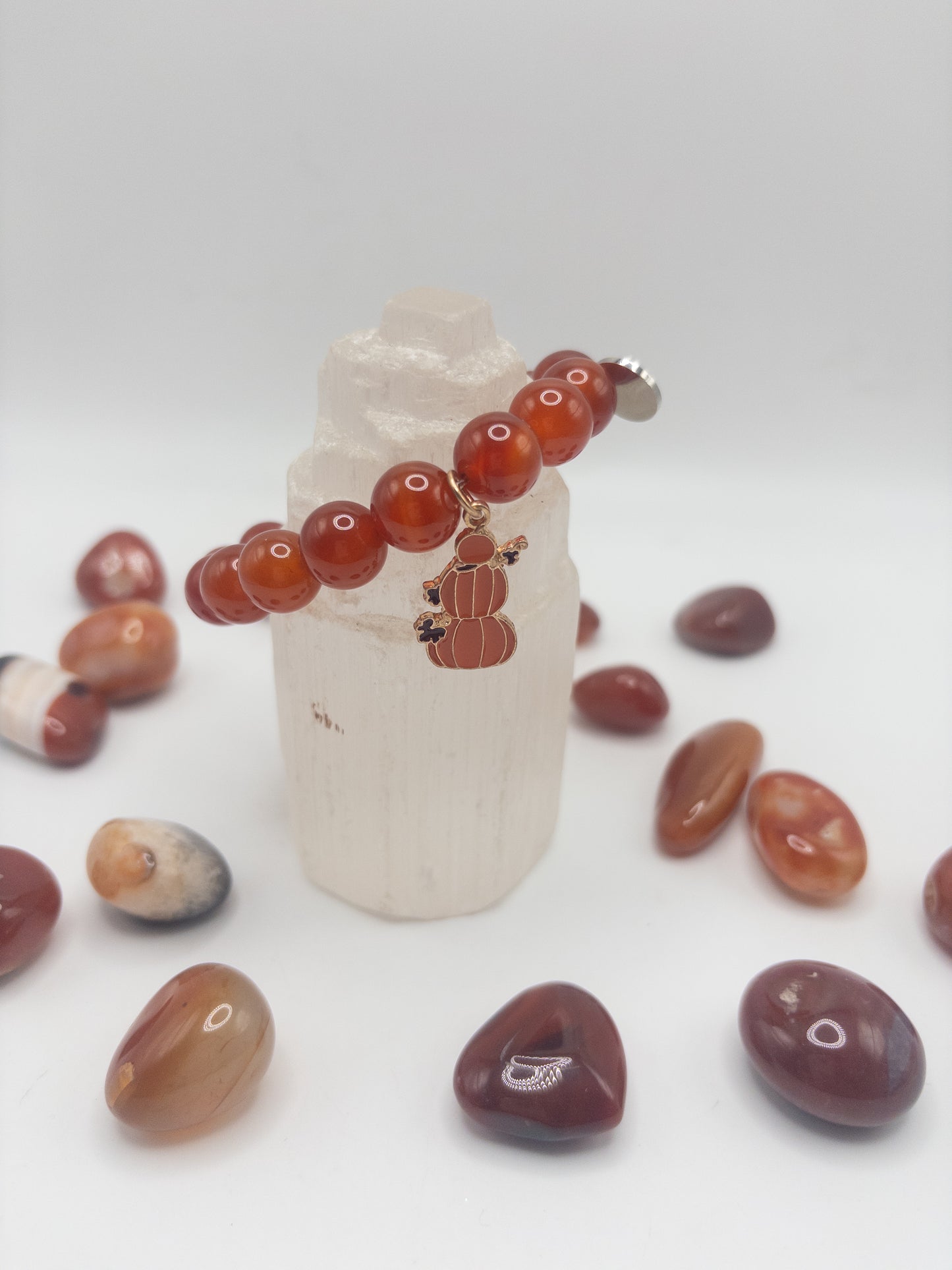 Pumpkin Carnelian Crystal Bracelet