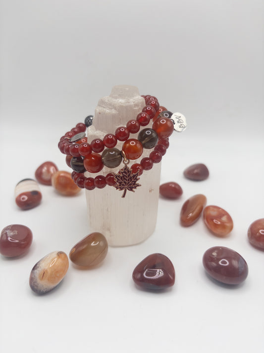 Fall Leaves Crystal Bracelet Single or Stack