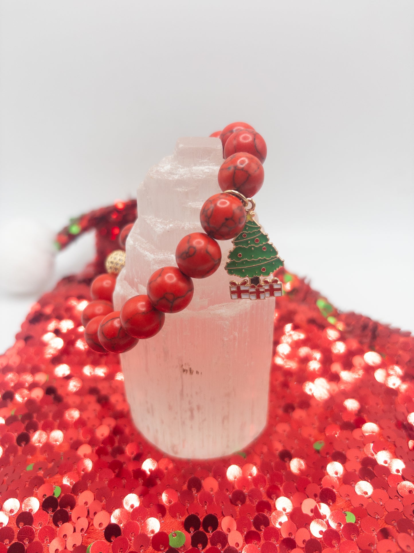 Red Merry Christmas Crystal Bracelets