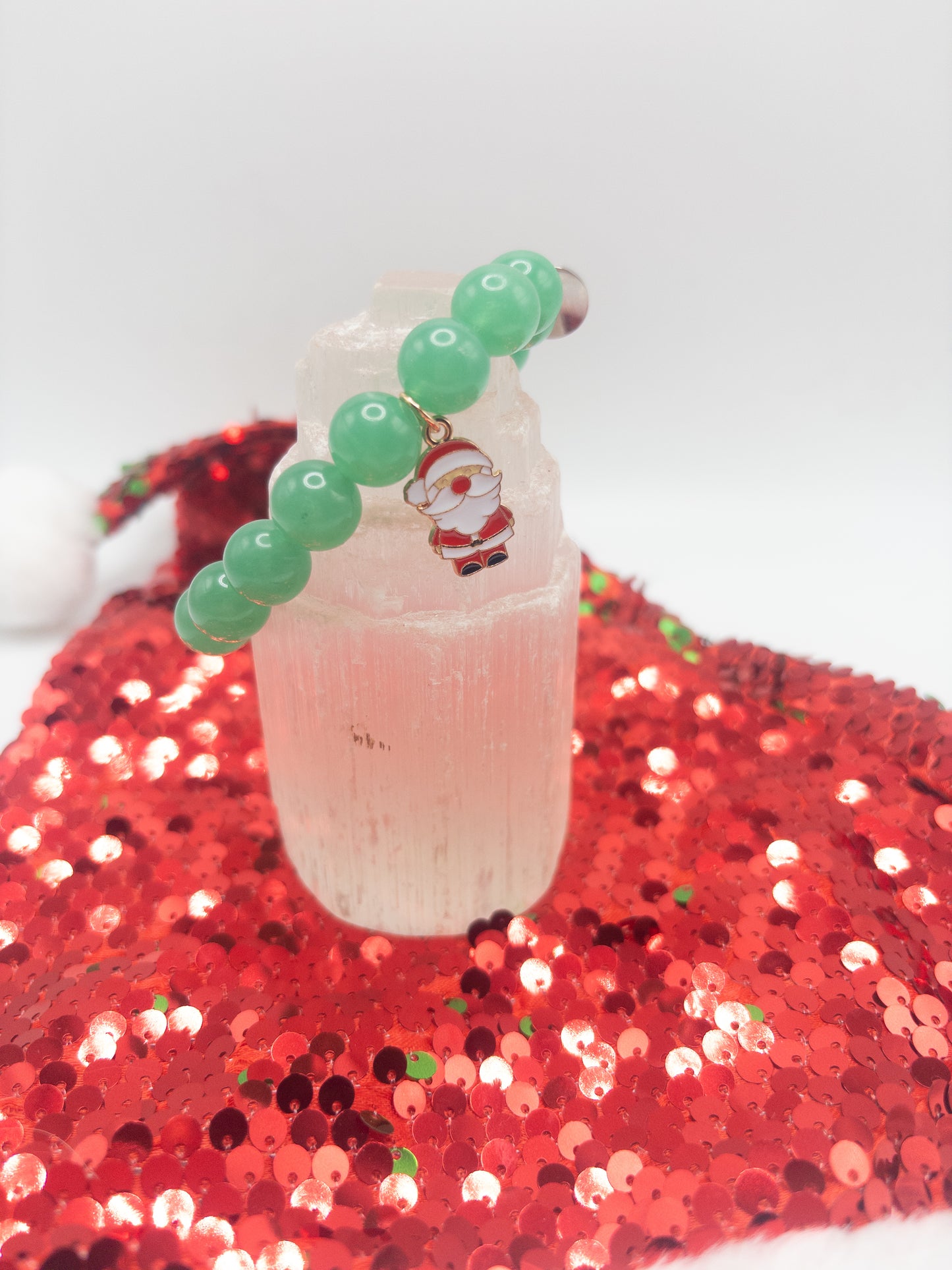 Green Merry Christmas Crystal Bracelets