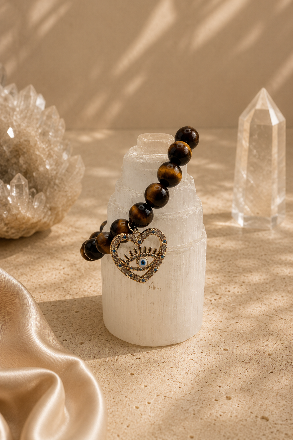 Tiger’s Eye 10 mm Crystal  Bracelet