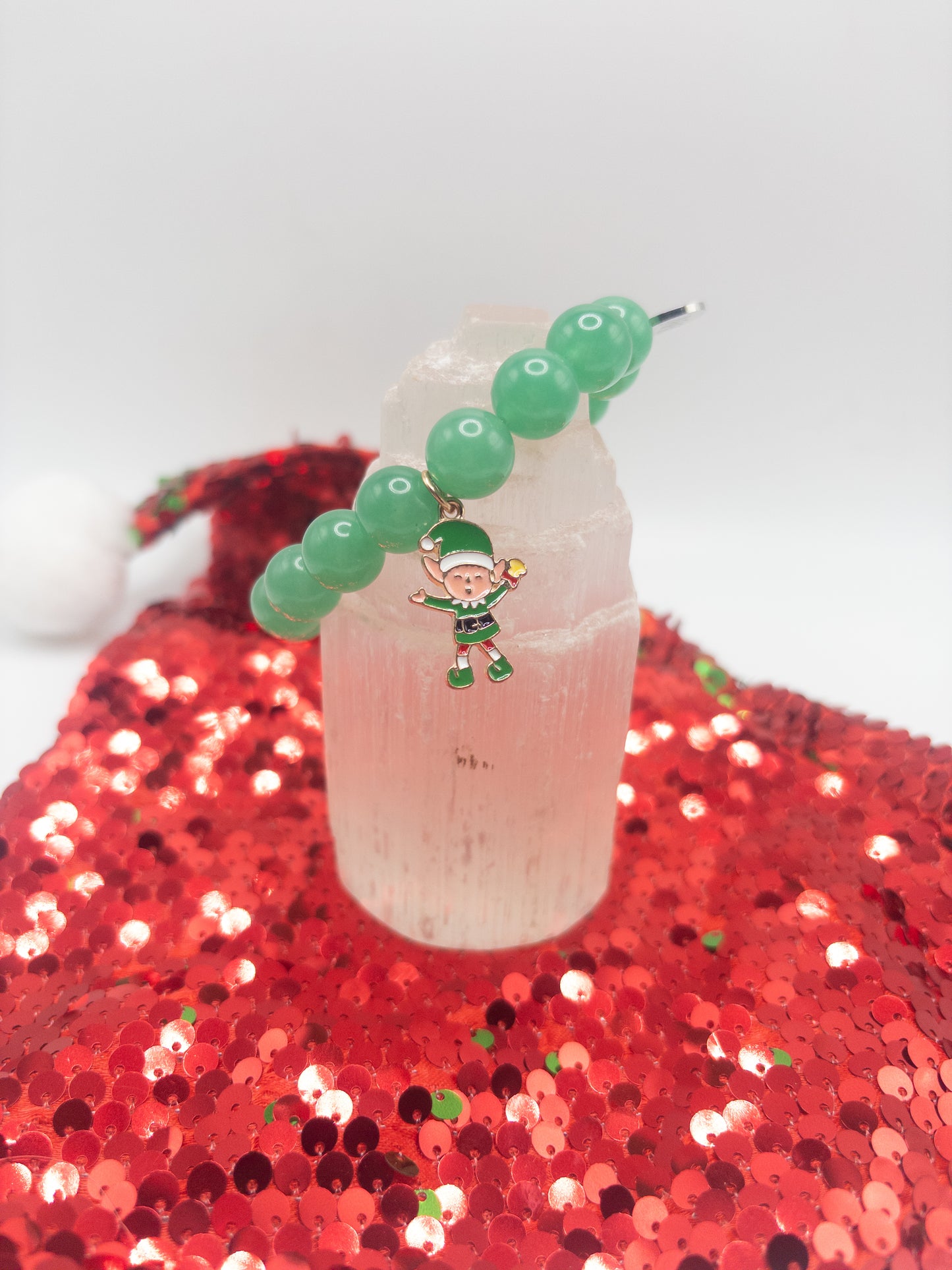 Green Merry Christmas Crystal Bracelets